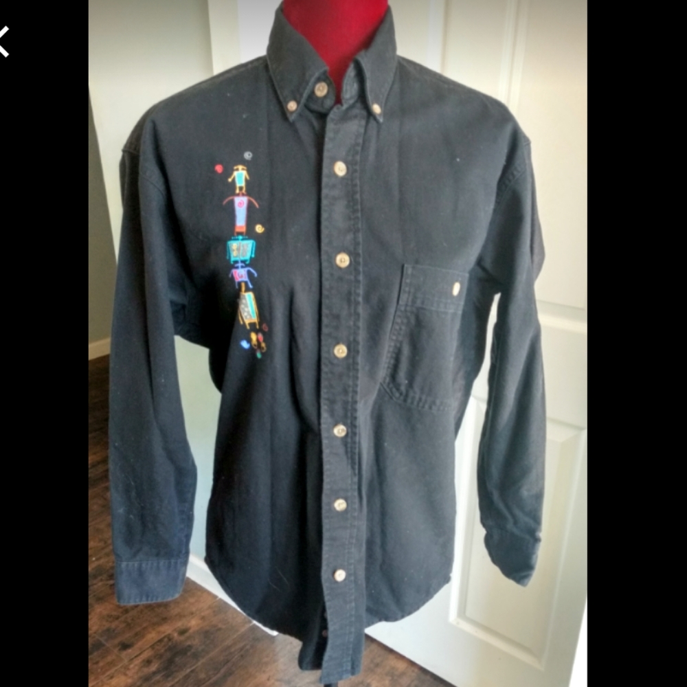 Vintage Three Rivers Native Button Down Shirt